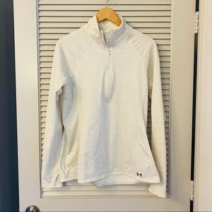 Under Armour Fleece-Lined Gold-Flecked Long-Sleeved Athletic Shirt Sz L